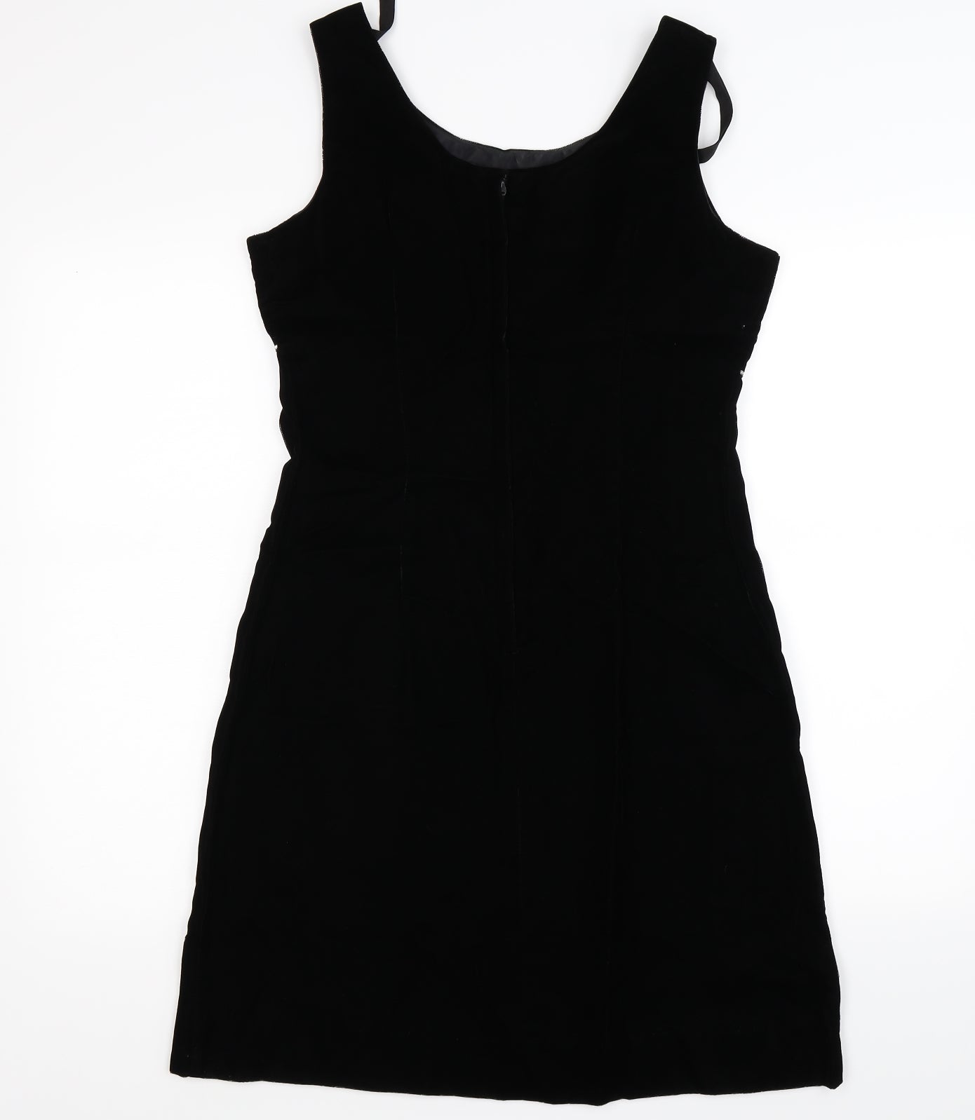 Preworn Womens Black  Velour A-Line  Size 14