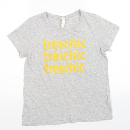 H&M Womens Grey   Basic T-Shirt Size S  - treschic
