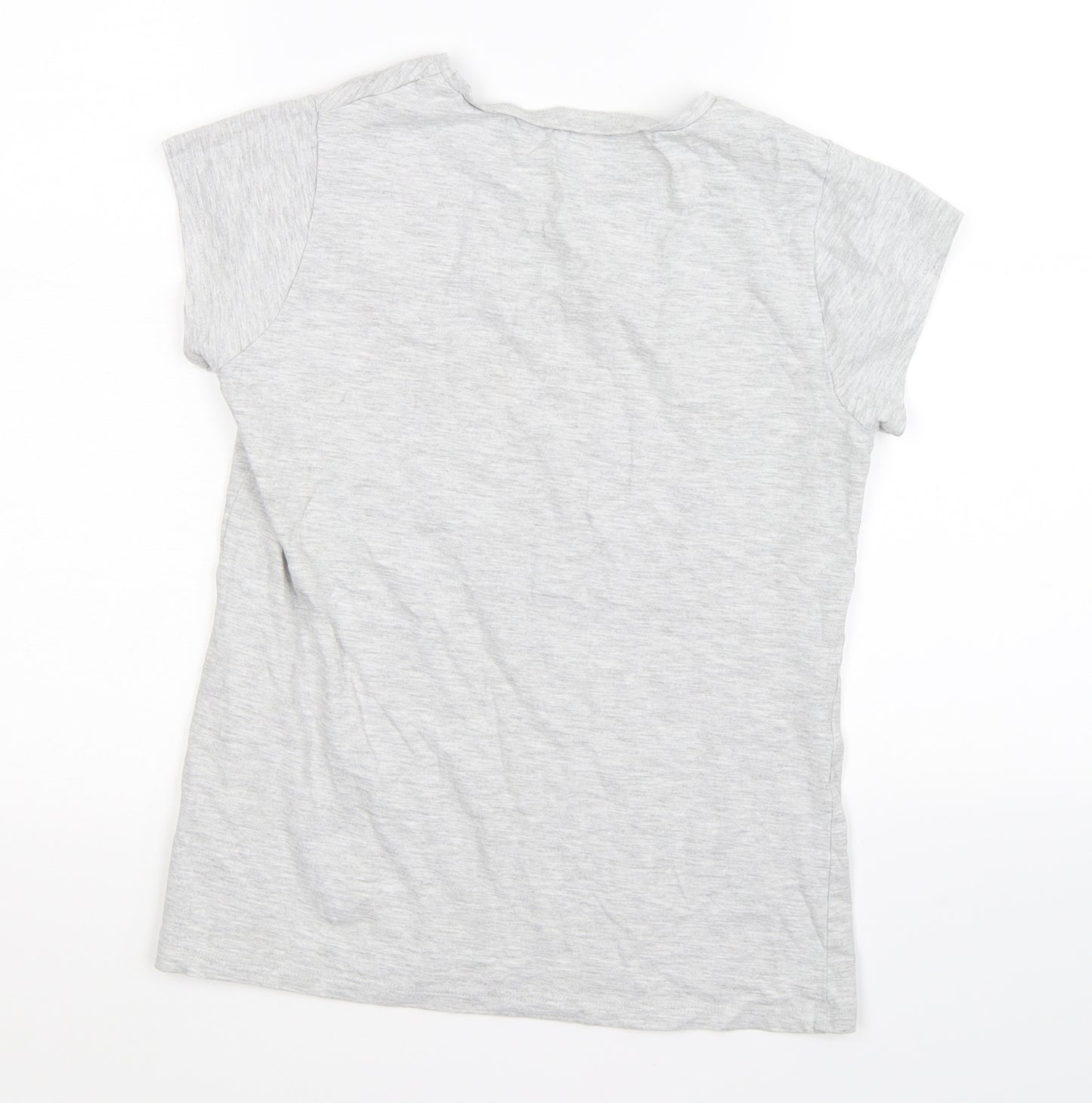 George Girls Grey   Basic T-Shirt Size 12-13 Years  - Pyjamas all day