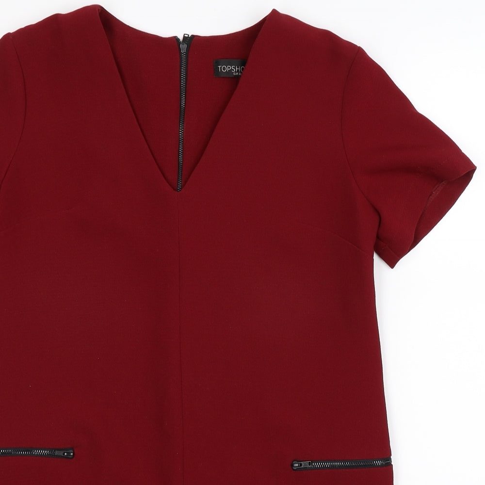 Topshop Womens Red   Shift  Size 10