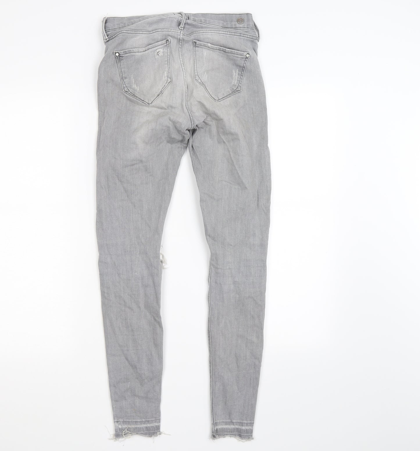River Island Womens Grey  Denim Skinny Jeans Size 8 L26 in