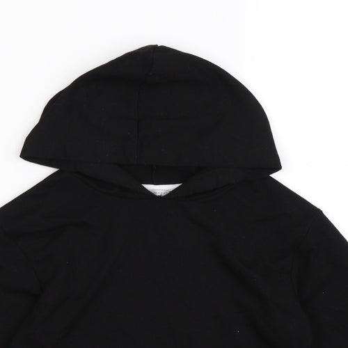 Primark Girls Black  Jersey Pullover Hoodie Size 8-9 Years  - make it happen