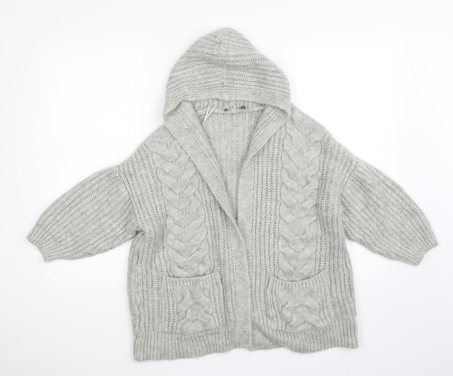 Preworn Womens Grey  Knit Cardigan Jumper Size M