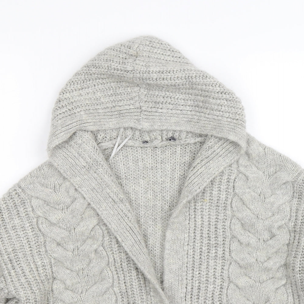 Preworn Womens Grey  Knit Cardigan Jumper Size M