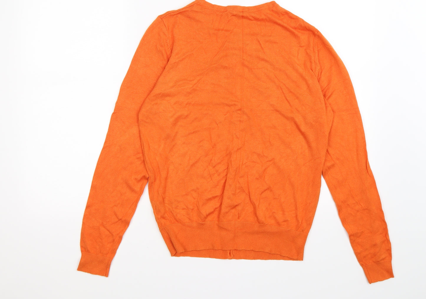 pep & co Womens Orange  Knit Cardigan Jumper Size 16