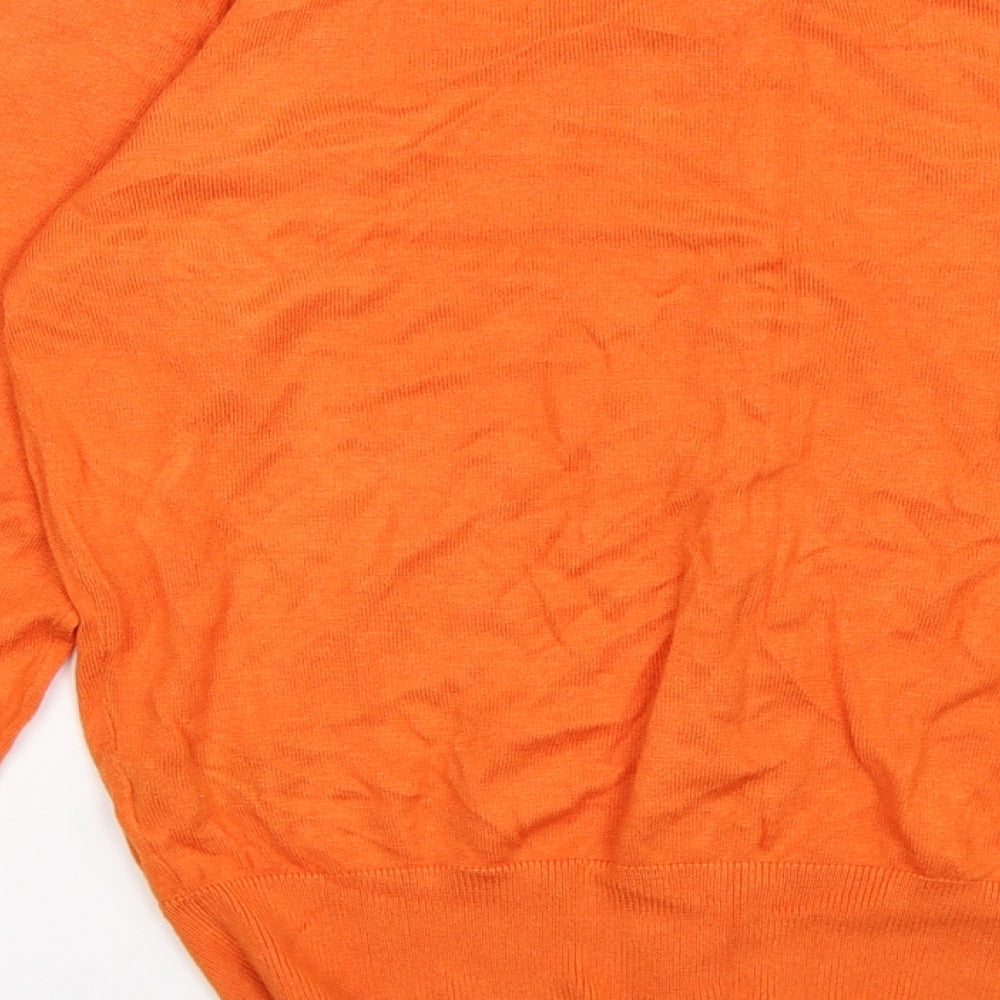 pep & co Womens Orange  Knit Cardigan Jumper Size 16