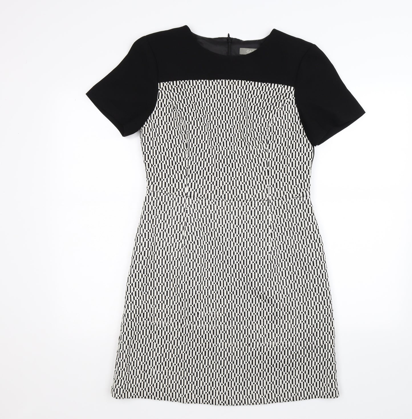 Oasis Womens Black Striped  Shift  Size 10