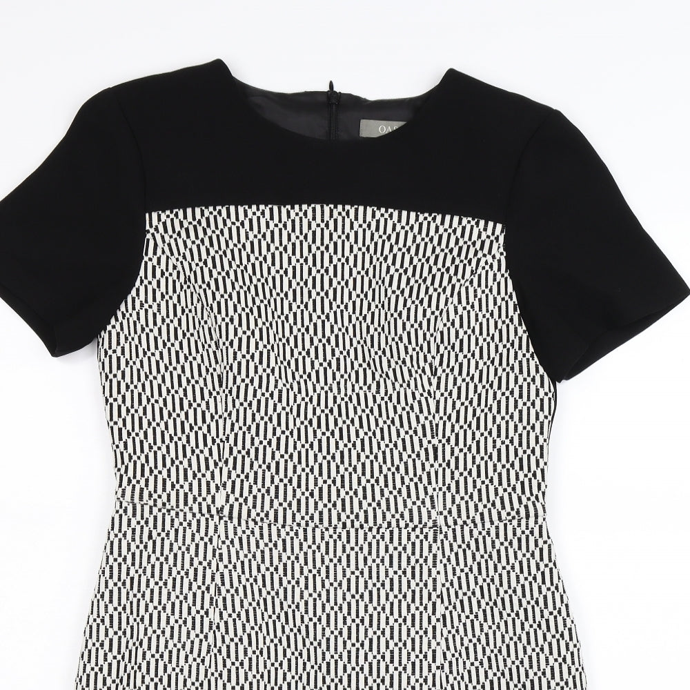 Oasis Womens Black Striped  Shift  Size 10