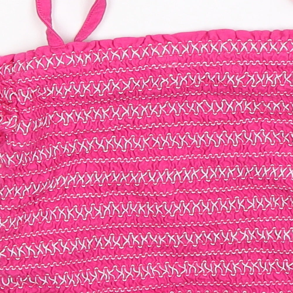 George Girls Pink Striped  Cropped Tank Size 7-8 Years