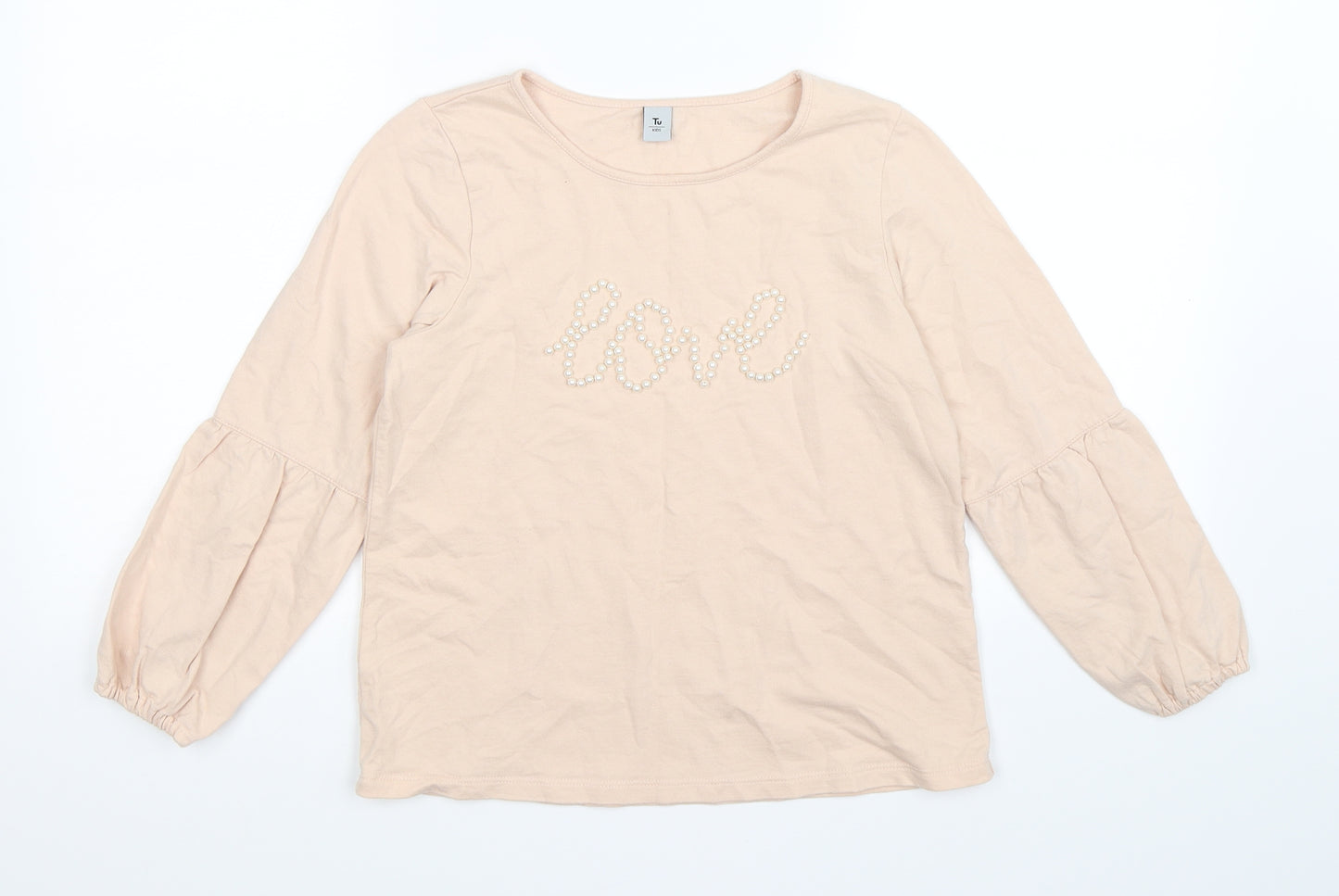 TU Girls Pink  Jersey Pullover Jumper Size 9 Years  - love