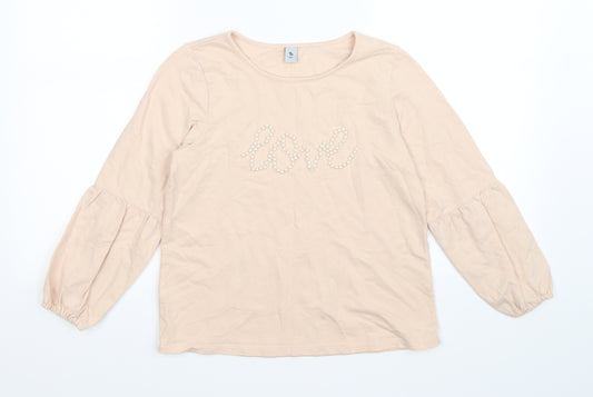 TU Girls Pink  Jersey Pullover Jumper Size 9 Years  - love