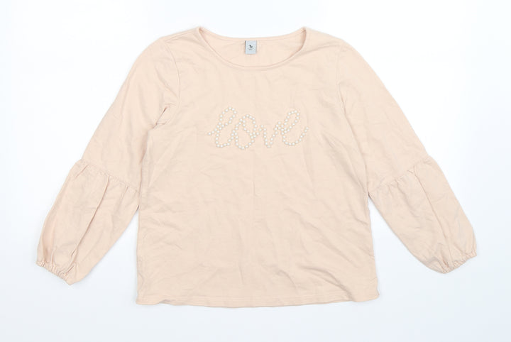 TU Girls Pink  Jersey Pullover Jumper Size 9 Years  - love