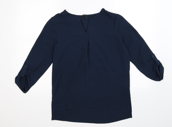 VERO MODA Womens Blue   Basic Blouse Size S