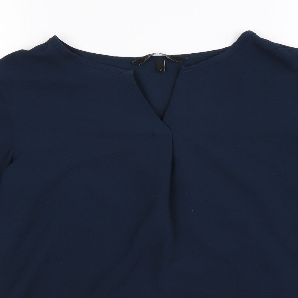 VERO MODA Womens Blue   Basic Blouse Size S