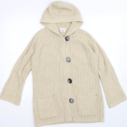 NEXT Womens Beige  Knit Cardigan Jumper Size M