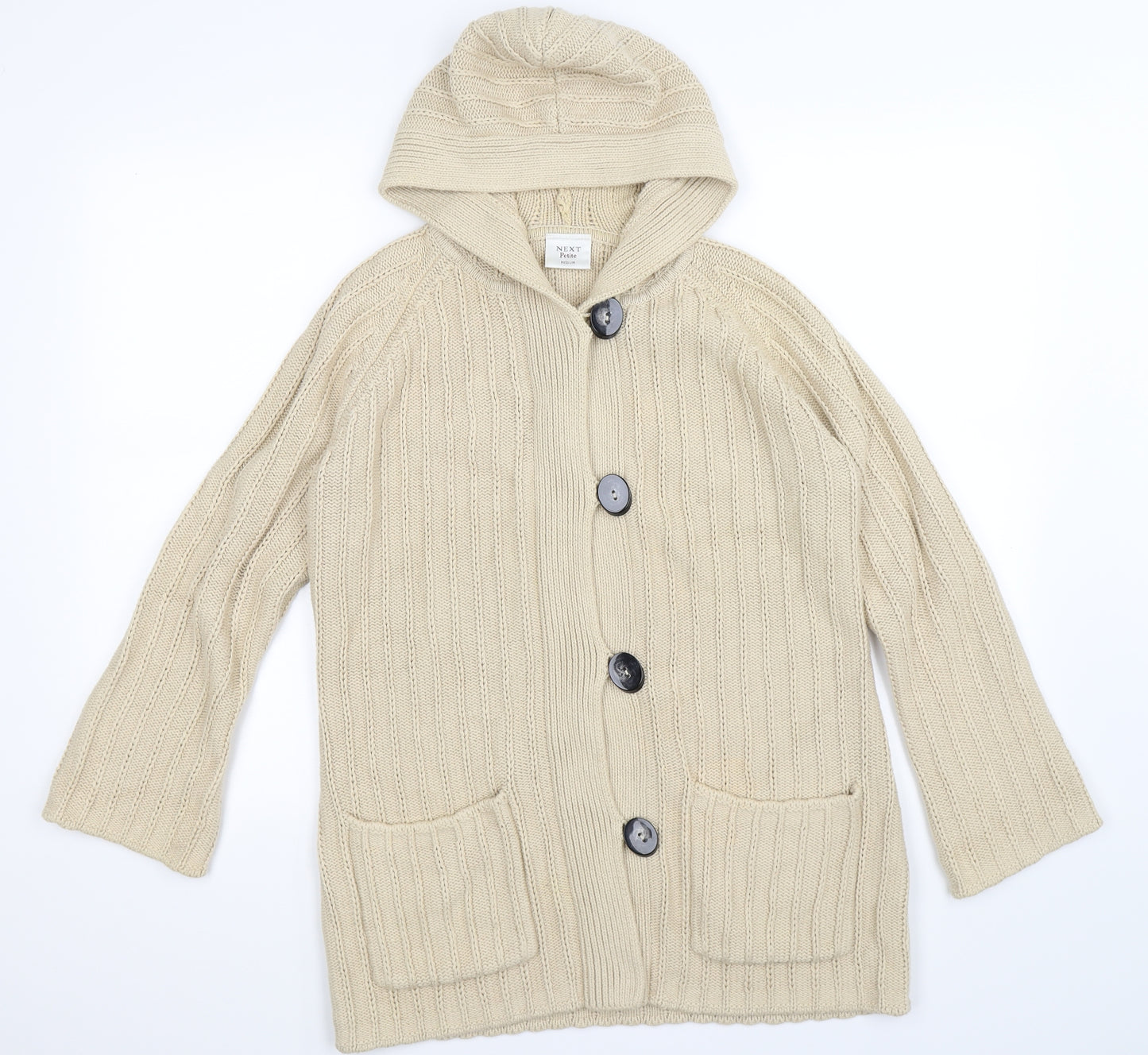 NEXT Womens Beige  Knit Cardigan Jumper Size M