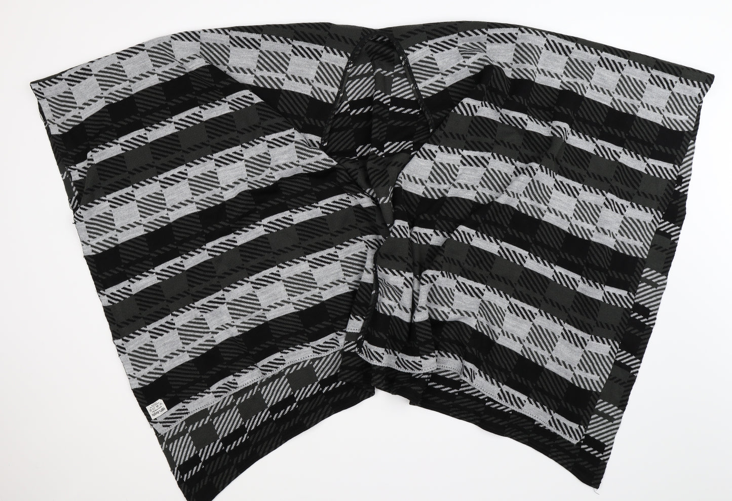 Preworn Womens Grey Check Knit  Shawl/Wrap   - reversible