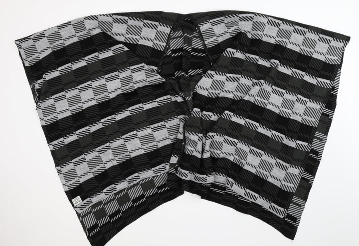 Preworn Womens Grey Check Knit  Shawl/Wrap   - reversible