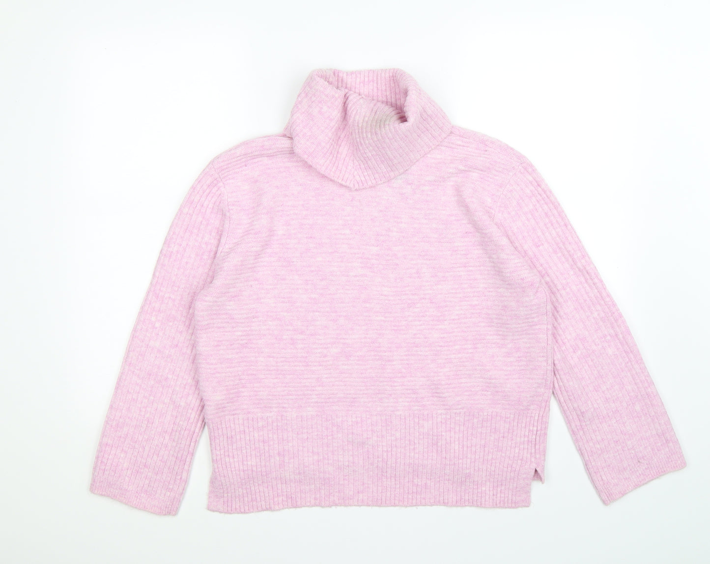 Miss Selfridge Womens Pink Striped Knit Pullover Jumper Size 12