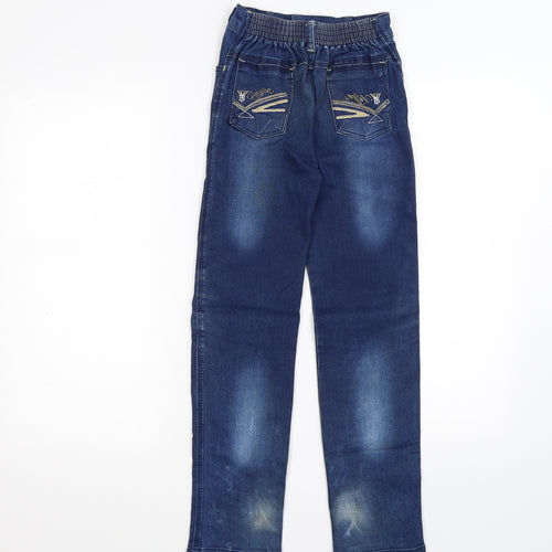 Fashion Girls Blue  Denim Skinny Jeans Size 9 Years - ditsstressed