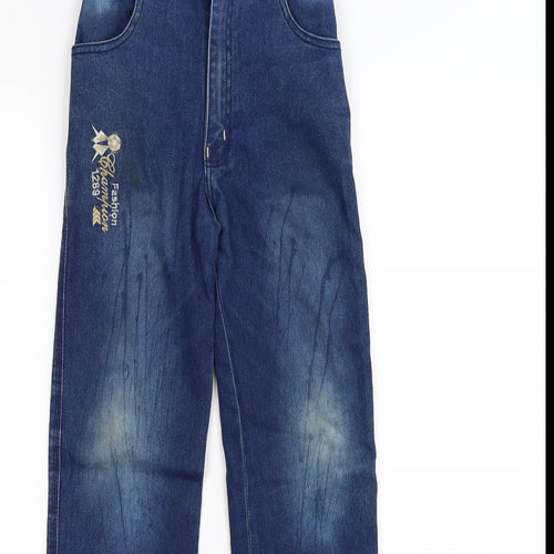 Fashion Girls Blue  Denim Skinny Jeans Size 9 Years - ditsstressed