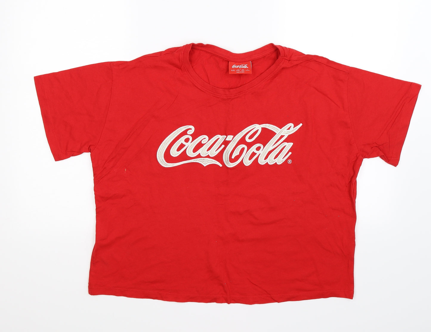 coca cola Womens Red   Basic T-Shirt Size 14