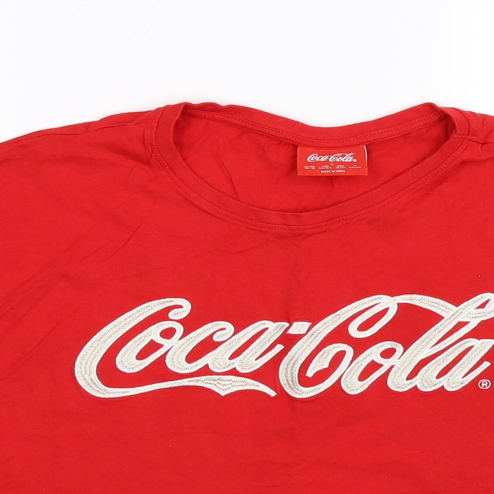 coca cola Womens Red   Basic T-Shirt Size 14
