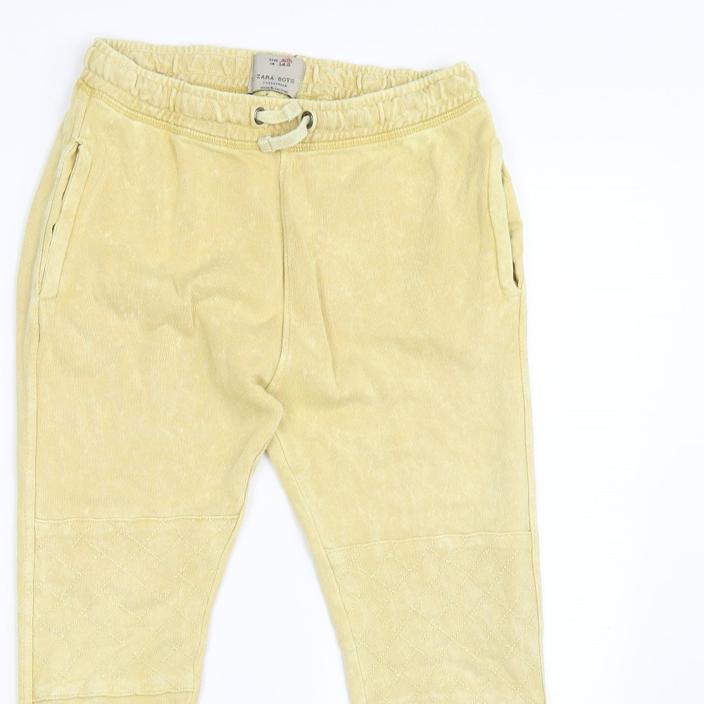 Zara Boys Yellow  Jersey Jogger Trousers Size 9-10 Years