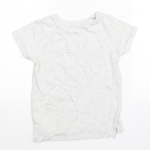George Boys Grey   Basic T-Shirt Size 6-7 Years  - athletic