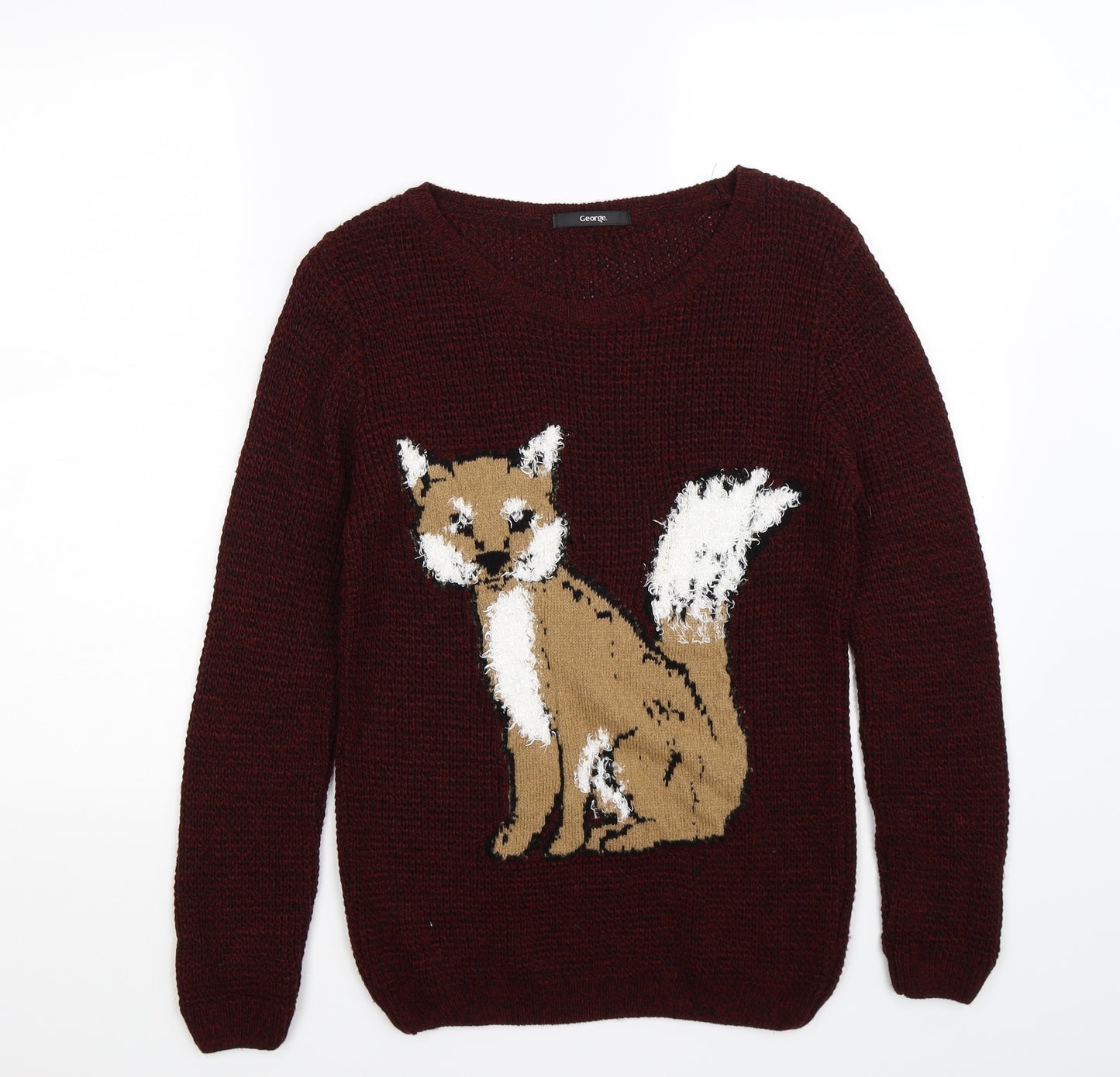 George Womens Brown  Knit Pullover Jumper Size 8  - fox