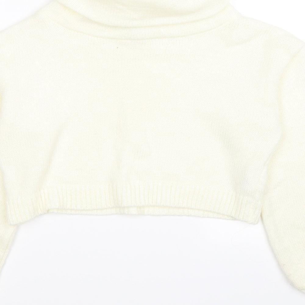 Pretty Little Thing  Womens Ivory  Knit Pullover Jumper Size S