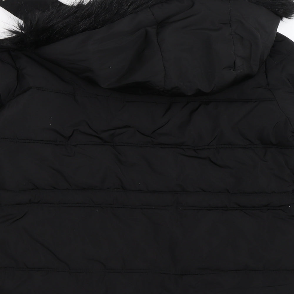 Papaya Womens Black   Parka Jacket Size 8