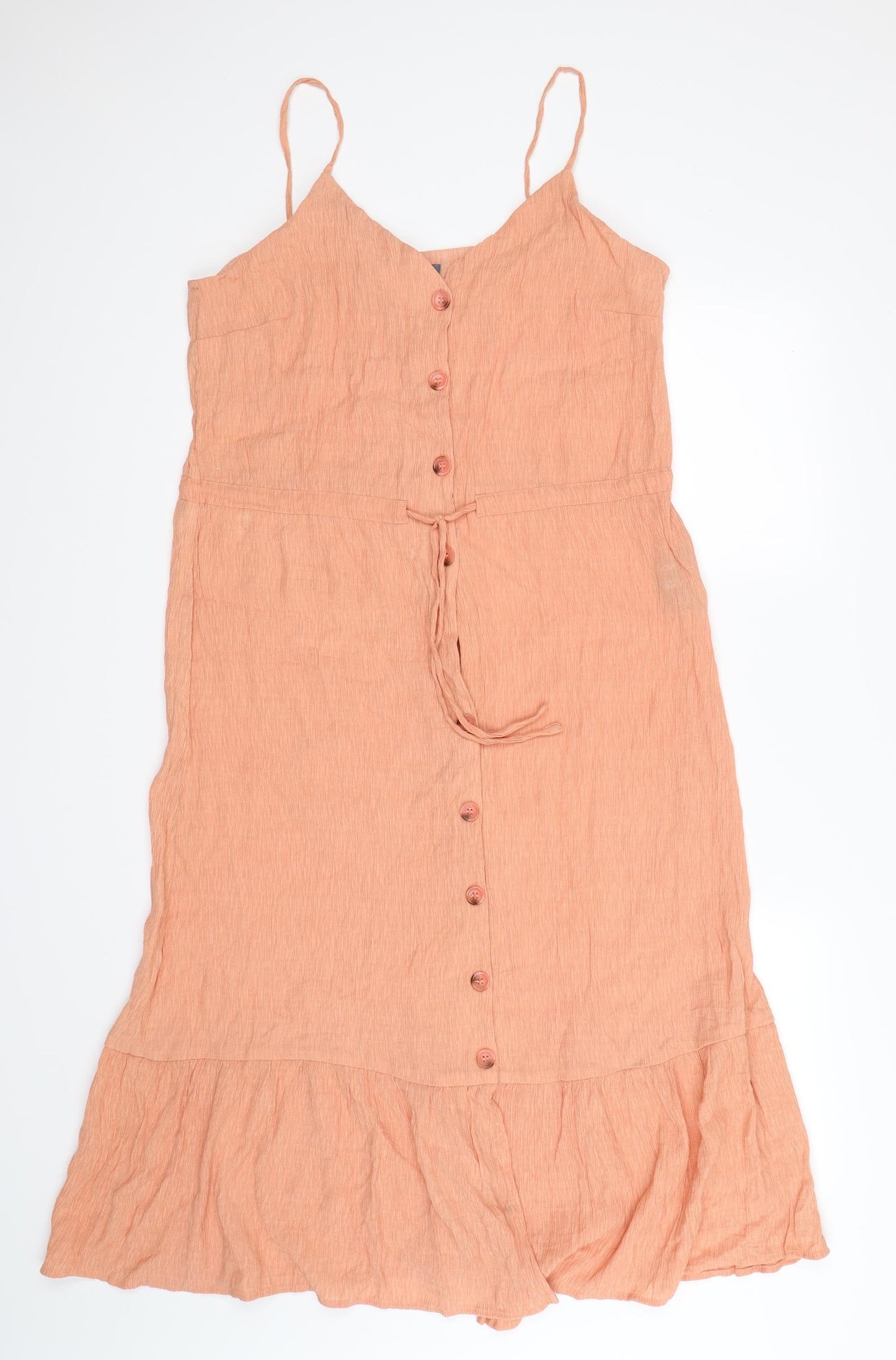 Primark Womens Orange   Tank Dress  Size 16
