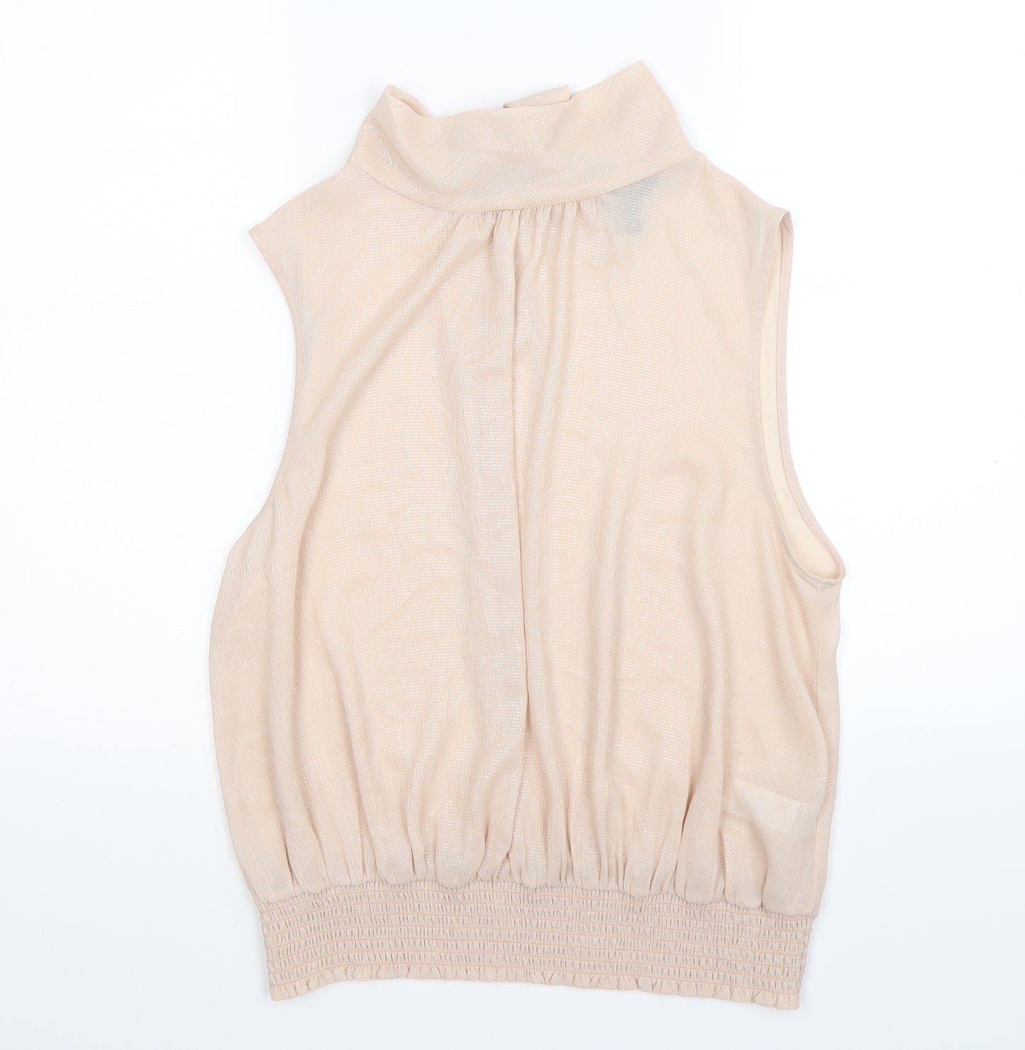 New Look Womens Pink  Chiffon Basic Blouse Size 16  - rose gold