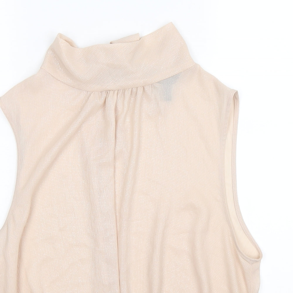 New Look Womens Pink  Chiffon Basic Blouse Size 16  - rose gold