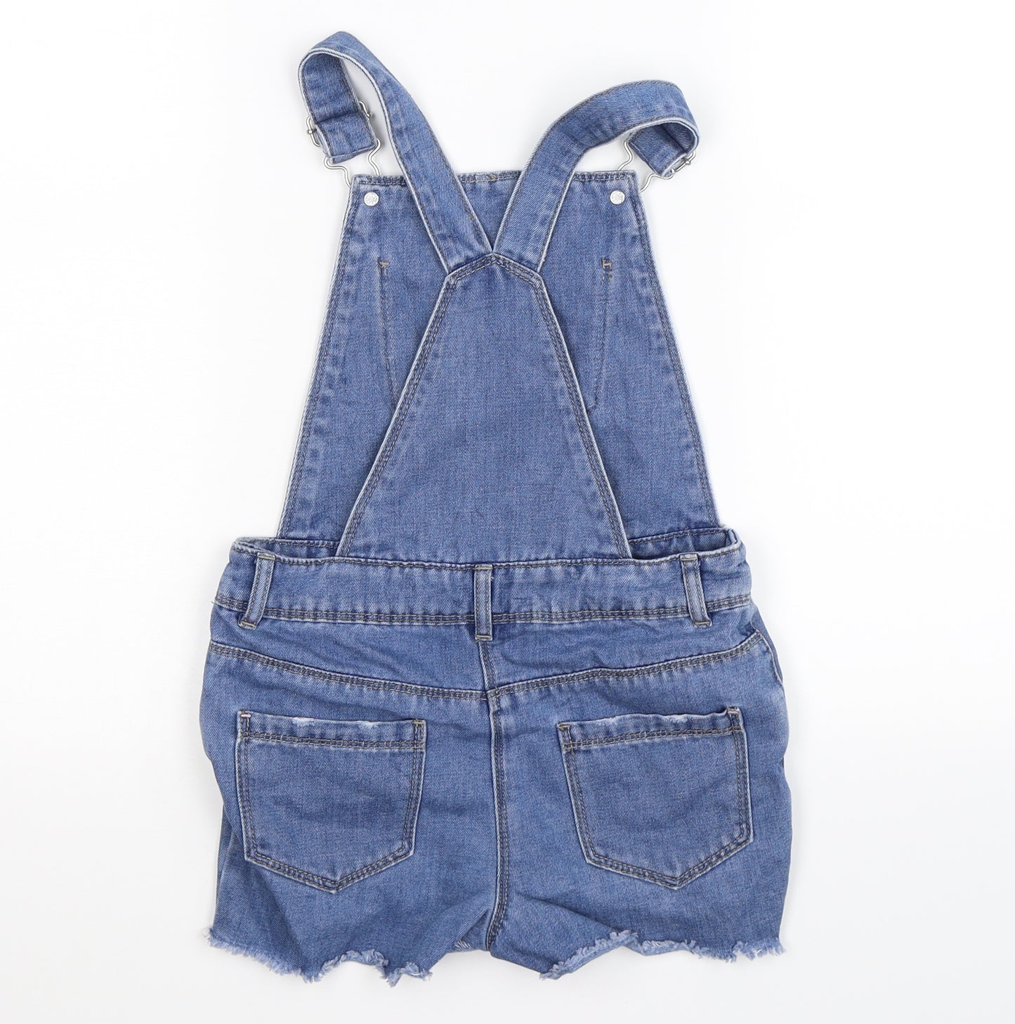TU Girls Blue  Denim Dungaree One-Piece Size 8 Years