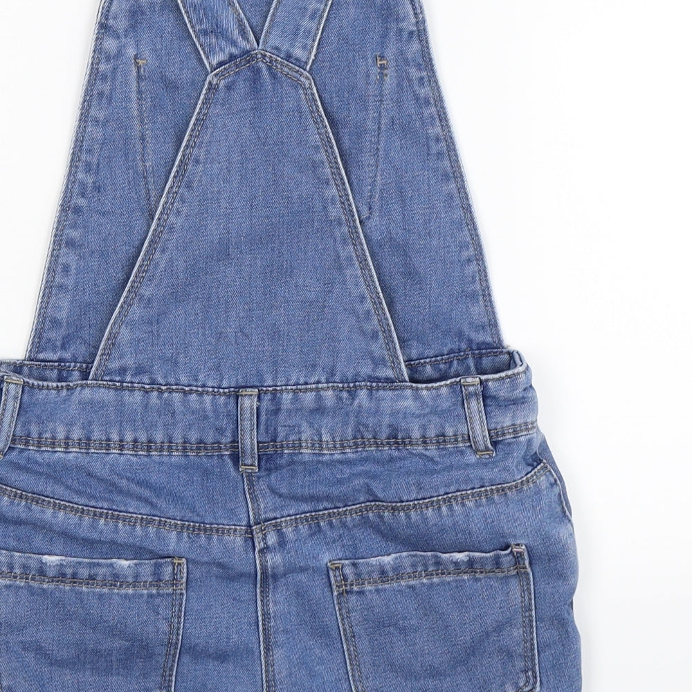 TU Girls Blue  Denim Dungaree One-Piece Size 8 Years