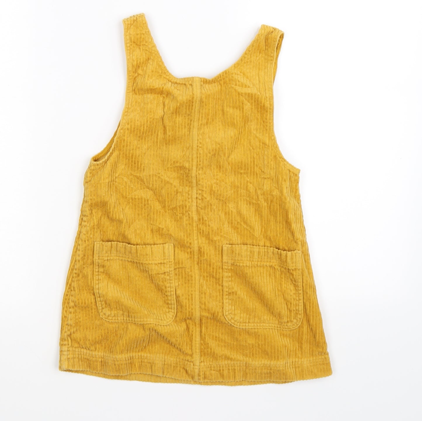 Arket Girls Yellow  Corduroy Pinafore/Dungaree Dress  Size 6 Years  - organic