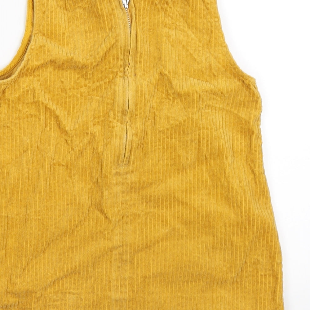 Arket Girls Yellow  Corduroy Pinafore/Dungaree Dress  Size 6 Years  - organic
