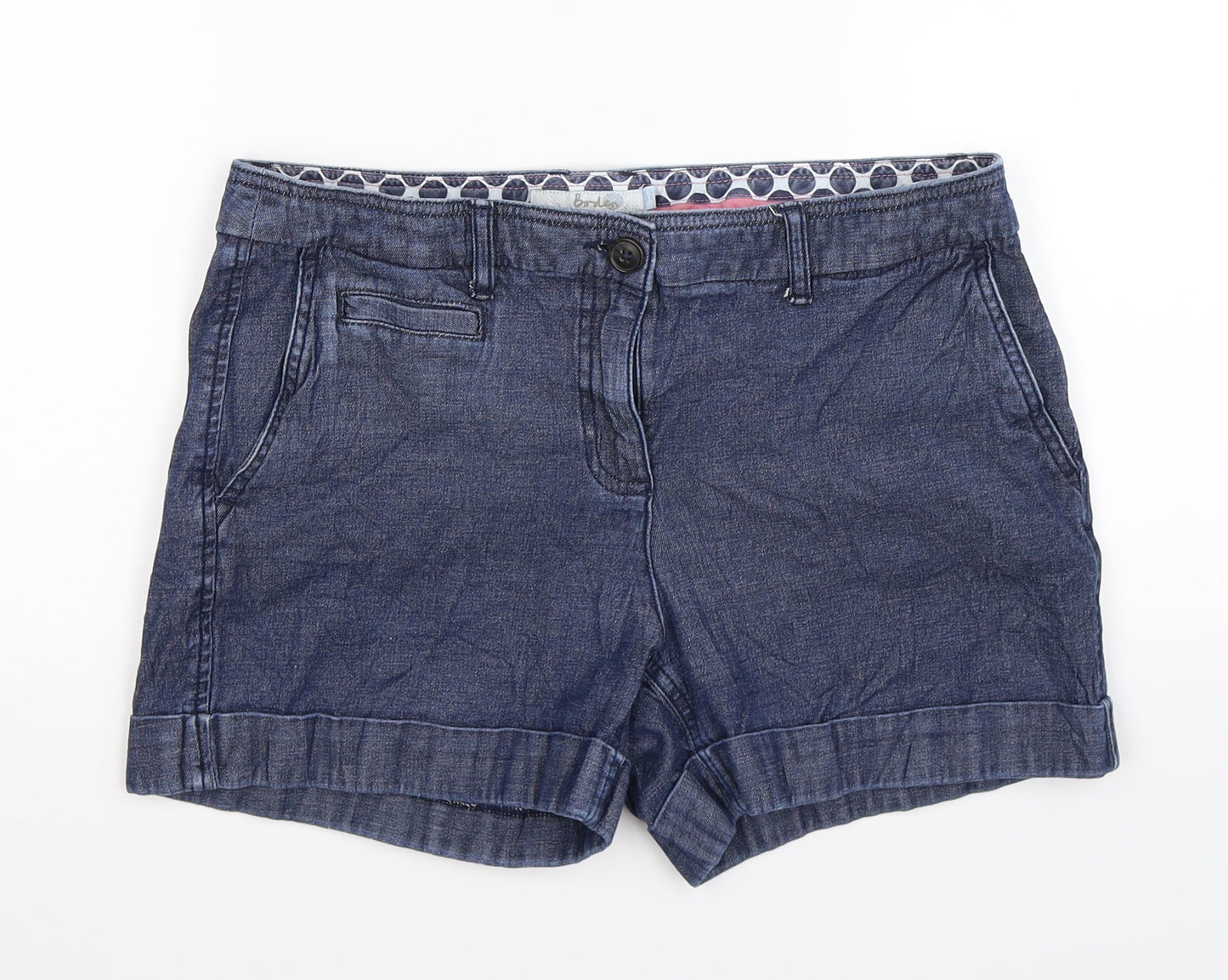 Boden Womens Blue  Denim Hot Pants Shorts Size 10