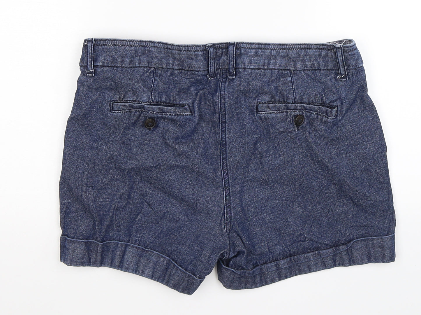 Boden Womens Blue  Denim Hot Pants Shorts Size 10