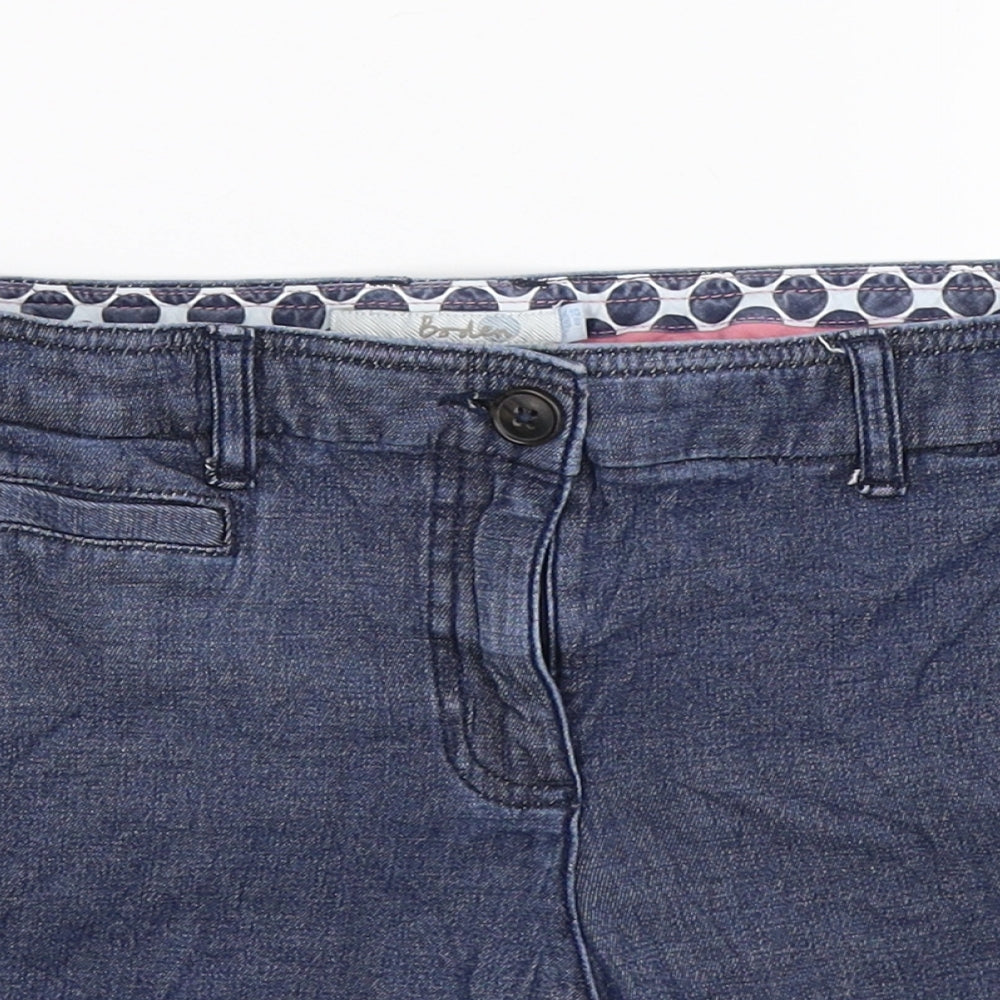 Boden Womens Blue  Denim Hot Pants Shorts Size 10