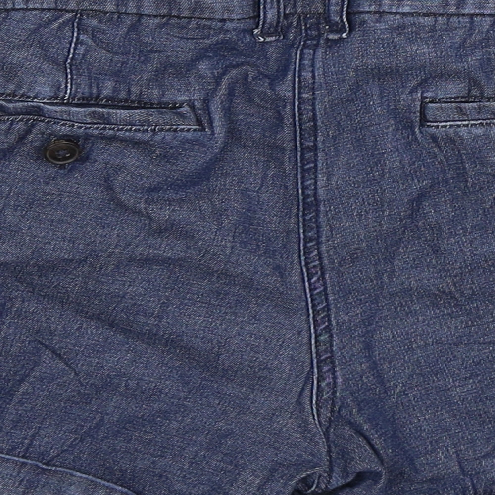 Boden Womens Blue  Denim Hot Pants Shorts Size 10