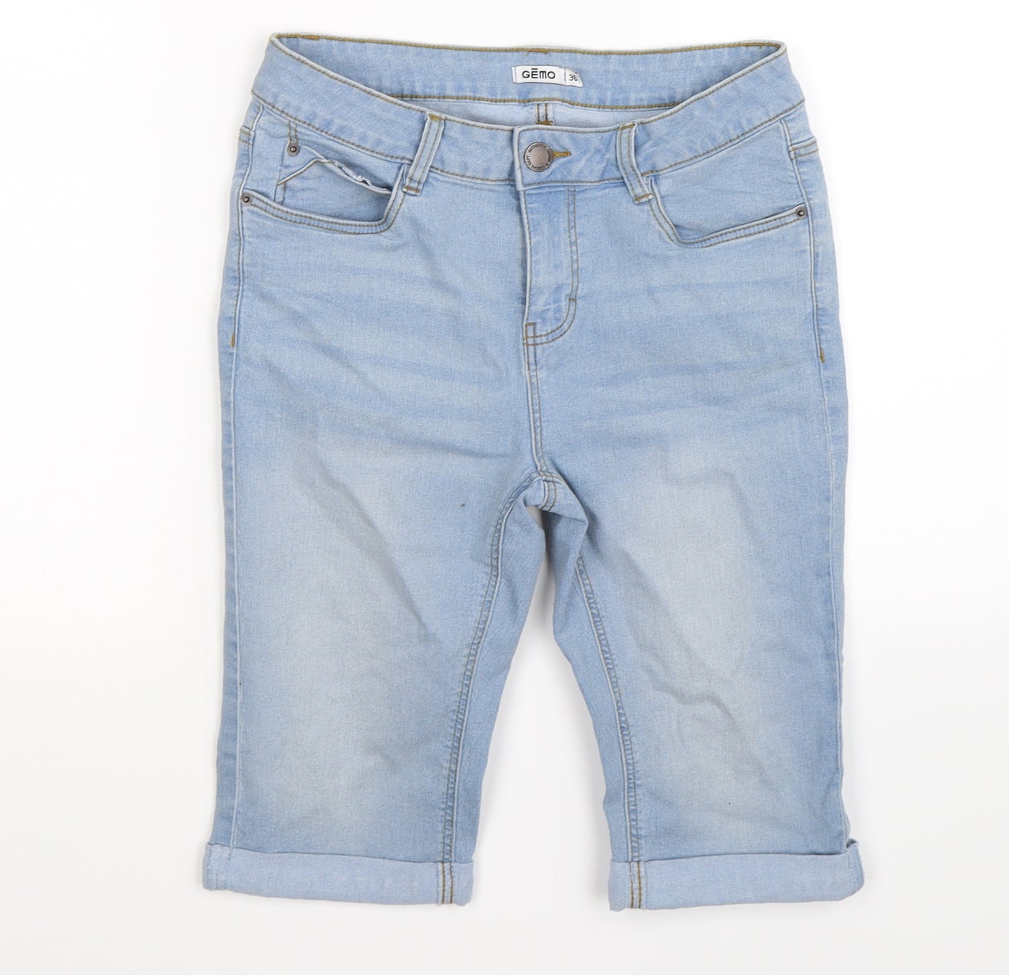 gemo Womens Blue  Denim Cut-Off Shorts Size 8