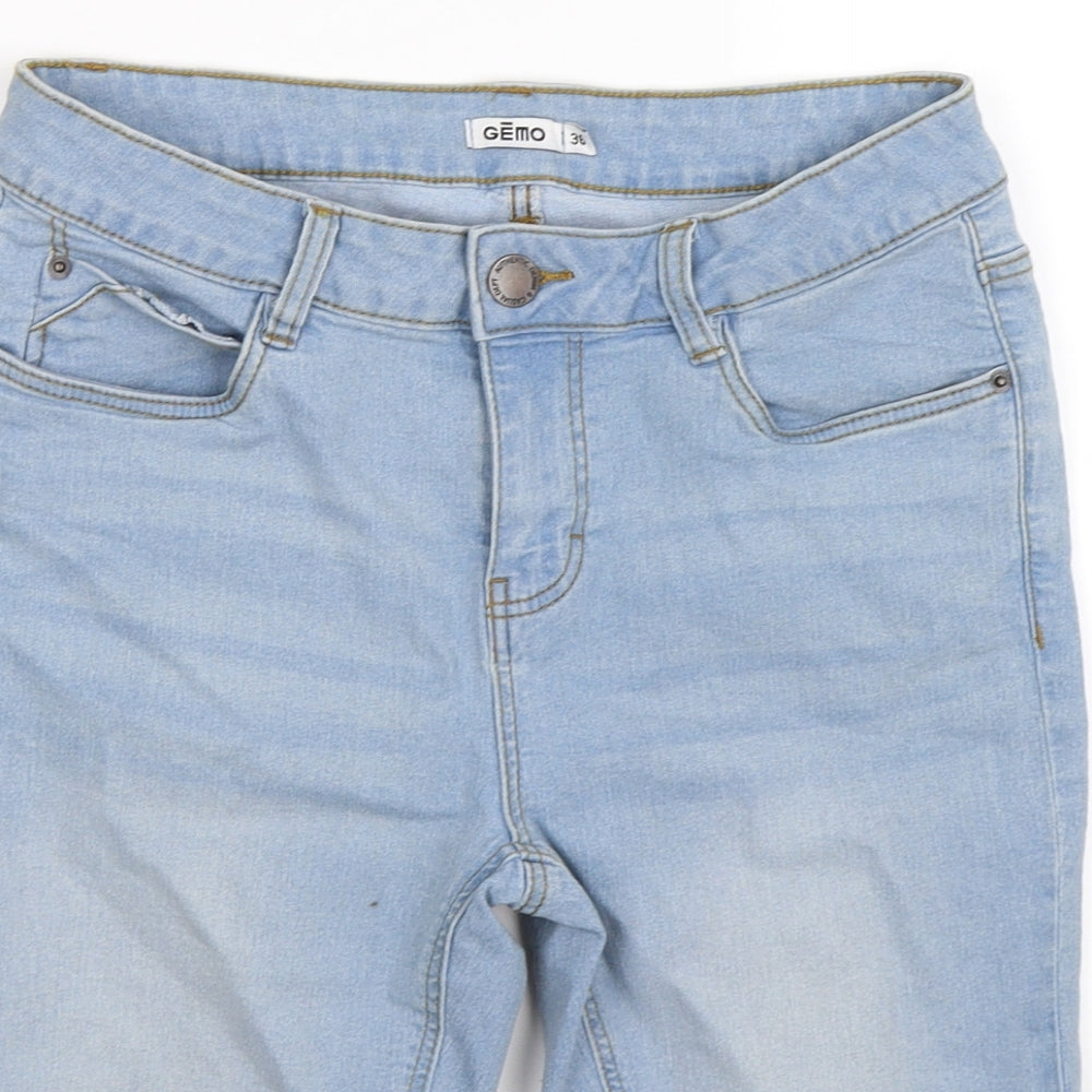gemo Womens Blue  Denim Cut-Off Shorts Size 8