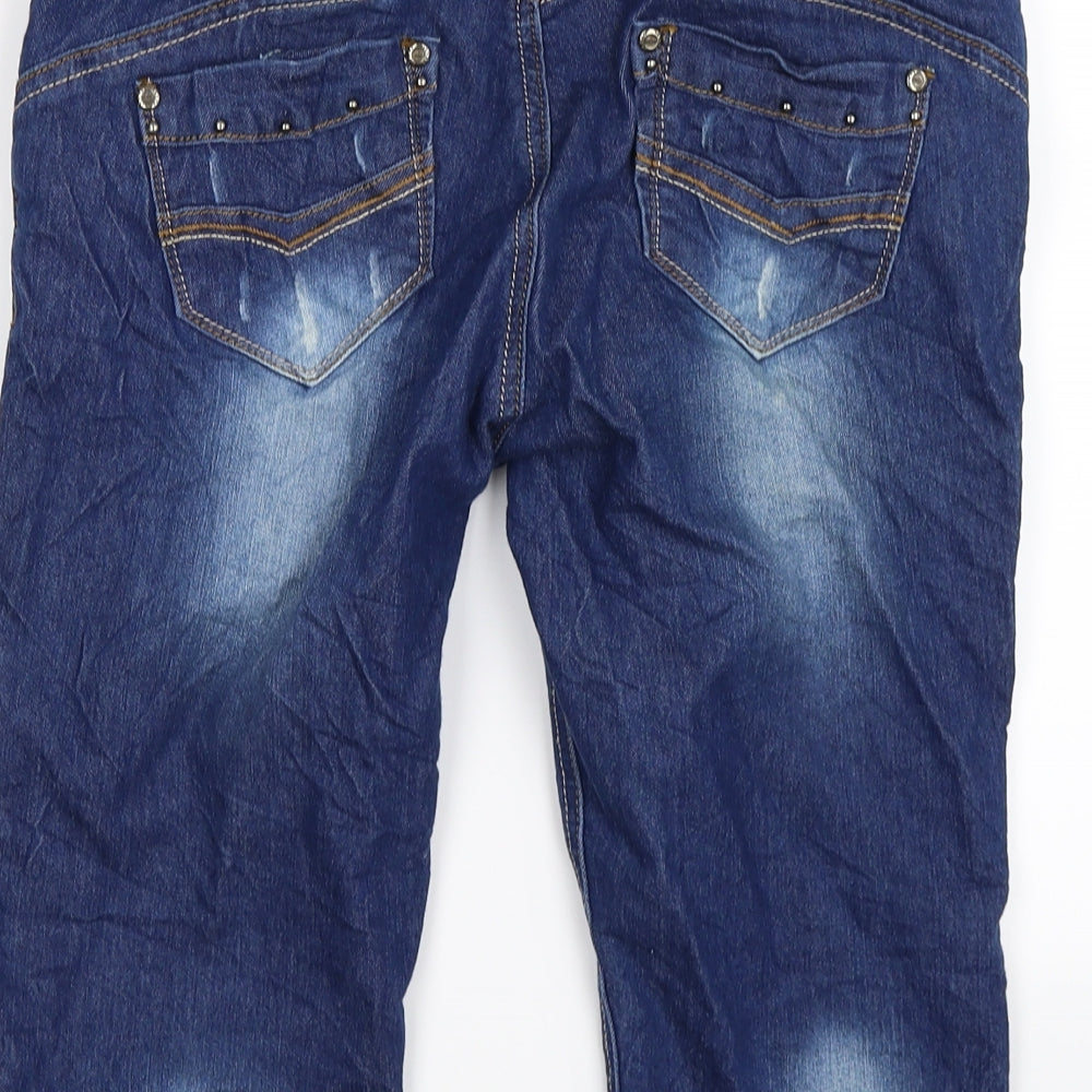 black bat Womens Blue  Denim Cut-Off Shorts Size 14