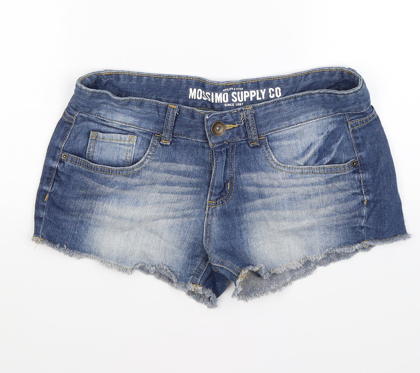 Mossimo Womens Blue  Denim Hot Pants Shorts Size S