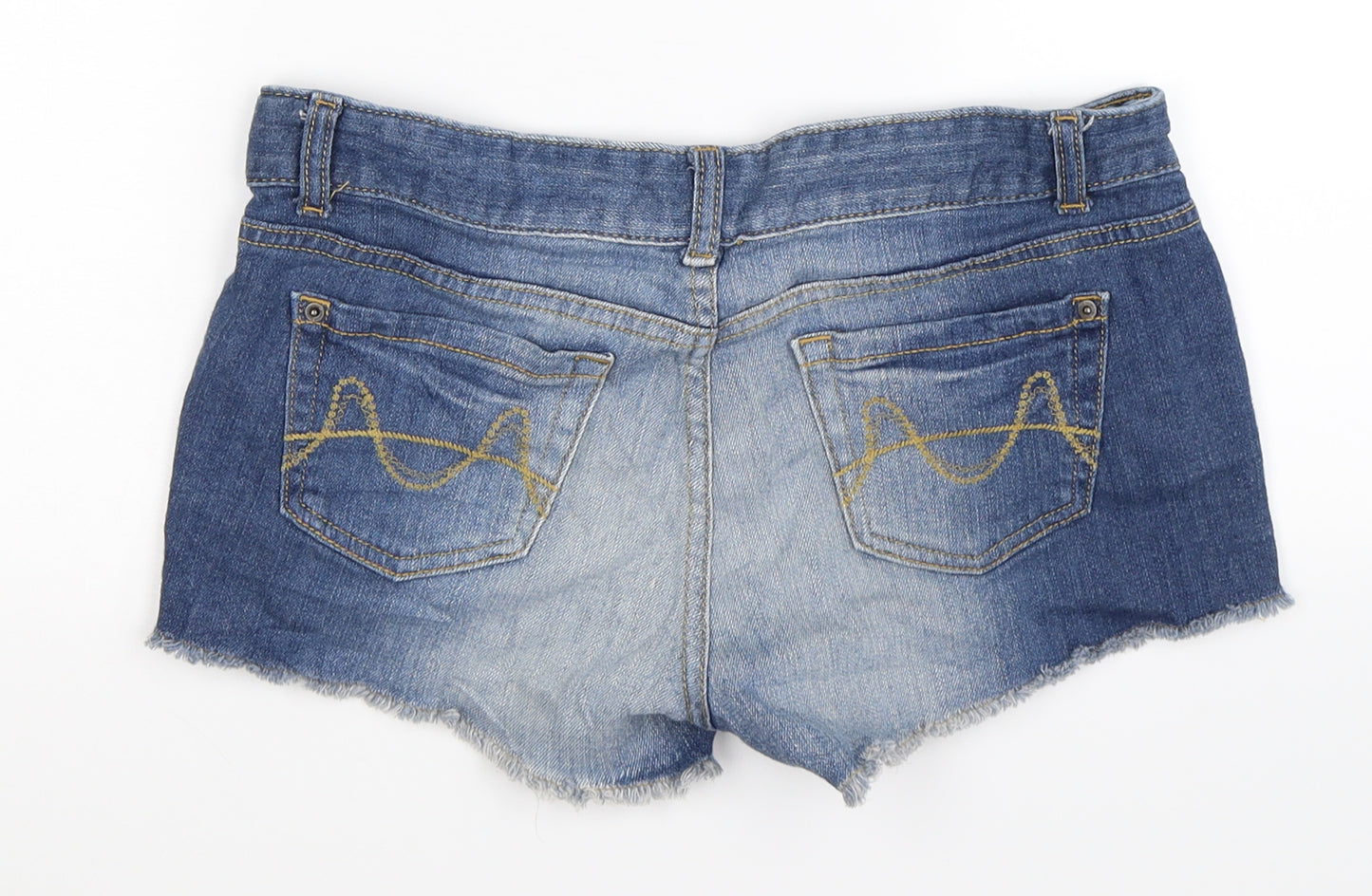 Mossimo Womens Blue  Denim Hot Pants Shorts Size S