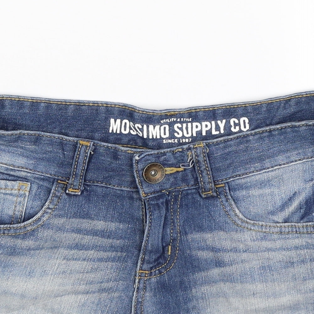 Mossimo Womens Blue  Denim Hot Pants Shorts Size S