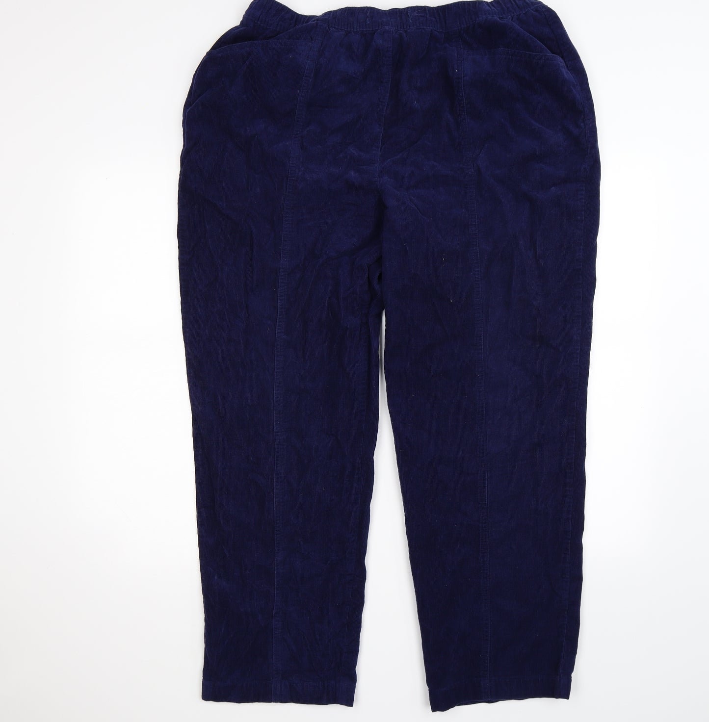 isle Womens Blue Striped Corduroy Trousers  Size 20 L26 in